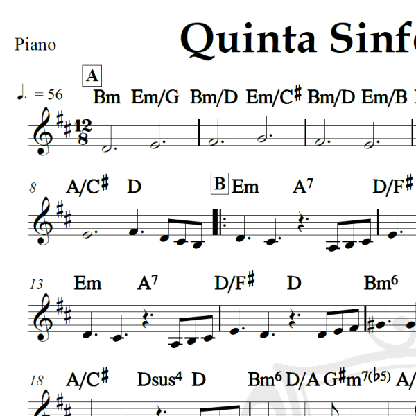 Quinta Sinfonia (2º movimento) - Tchaikowsky - Piano