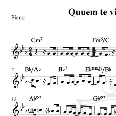 Quem te viu, quem te vê - Chico Buarque - Piano