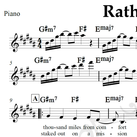 Rather be - Clean Bandit - Piano/Vocal