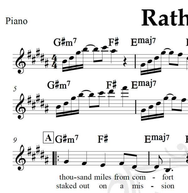 Rather be - Clean Bandit - Piano/Vocal
