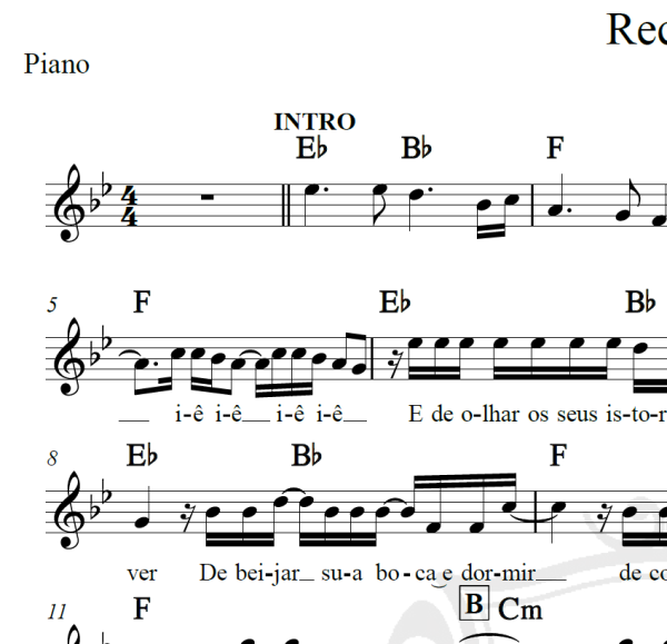 Recairei - Barões da Pisadinha - Piano/Vocal