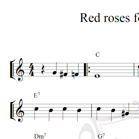 Red roses for a blue lady - Piano