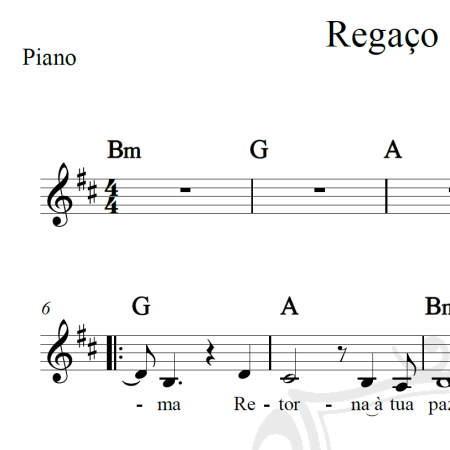 Regaço acolhedor - Piano/Vocal