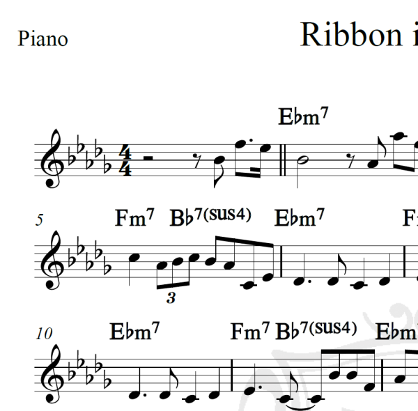 Ribbon in the sky - Stevie Wonder - Piano/Vocal
