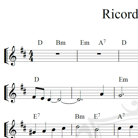 Ricordati di me - Piano