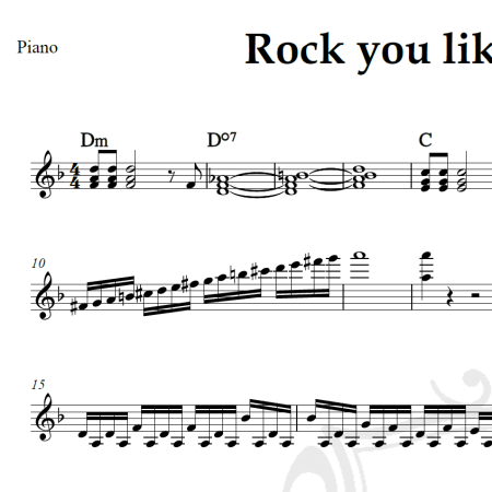 Rock you like a Hurricane - Scorpions - Piano/Vocal
