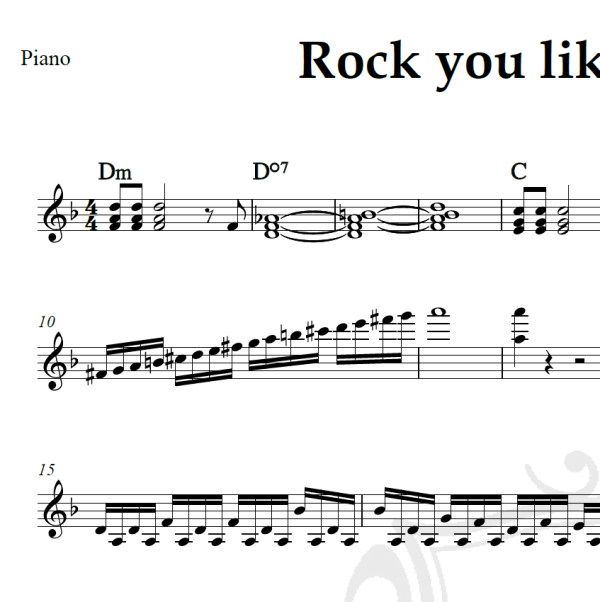 Rock you like a Hurricane - Scorpions - Piano/Vocal