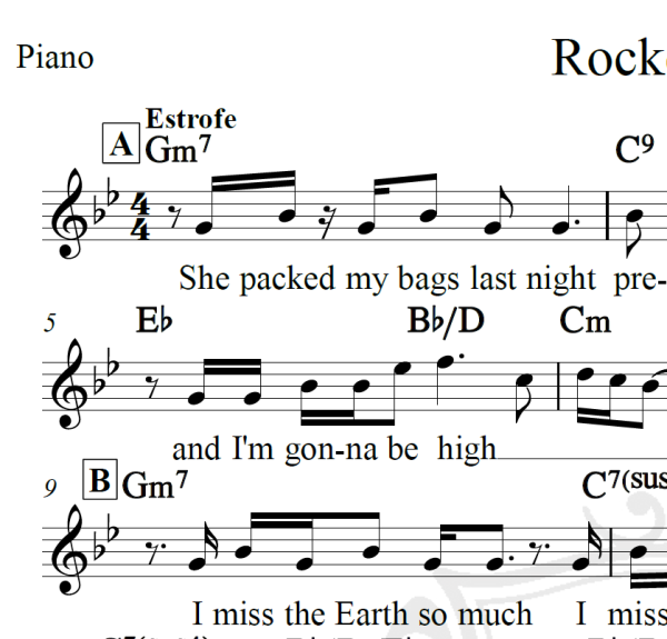 Rocket Man - Elton John - Piano/Vocal