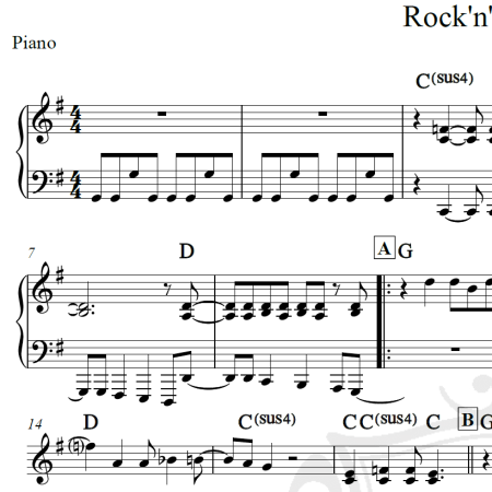 Rock'n'roll all nite - Kiss - Piano