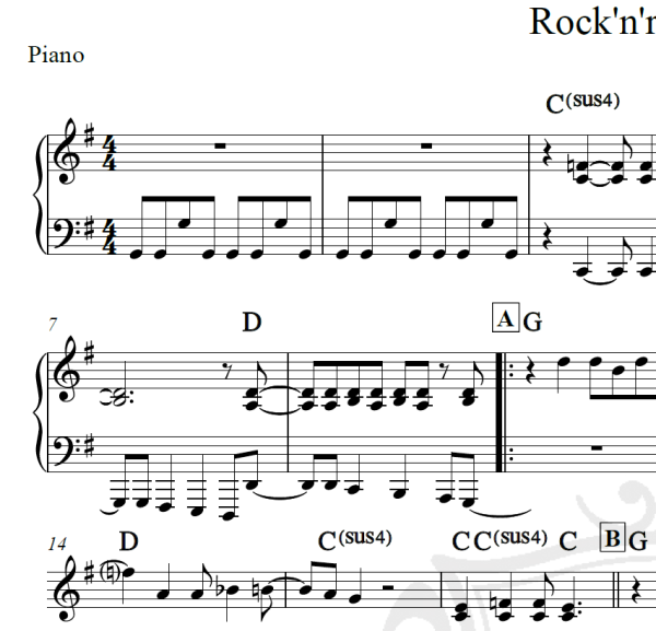 Rock'n'roll all nite - Kiss - Piano