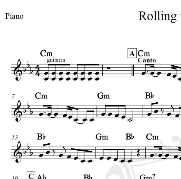 Rolling in the deep - Adele - Piano