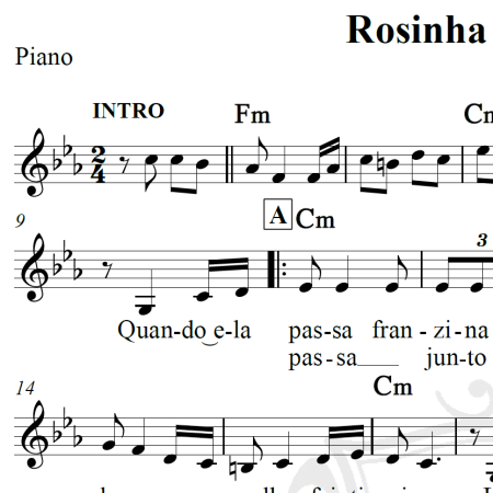 Rosinha dos limões - Piano/Vocal
