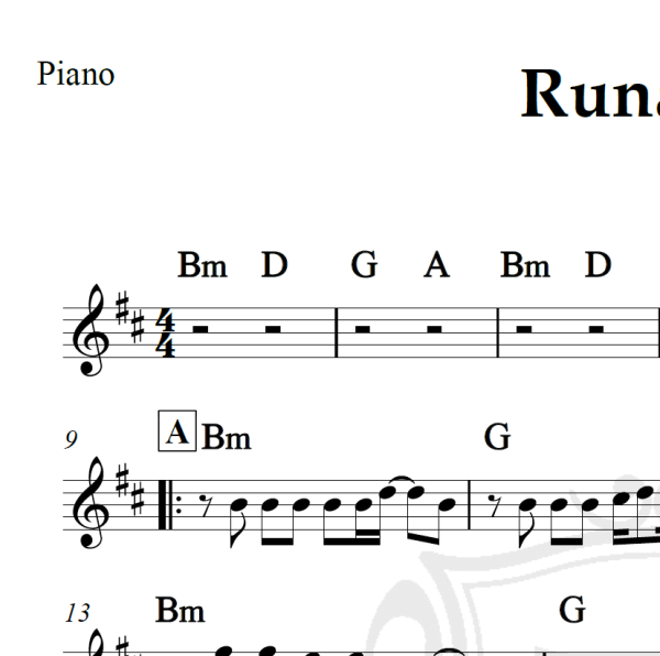 Runaway - Linking Park - Piano