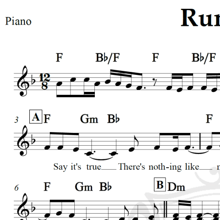 Runway - The Corrs - Piano/Vocal