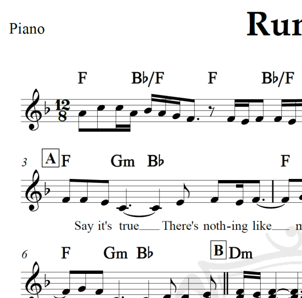 Runway - The Corrs - Piano/Vocal