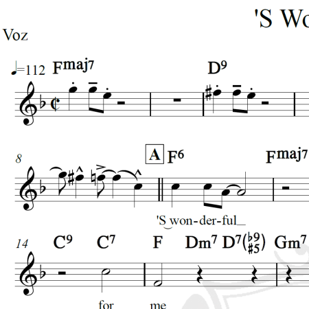 'S Wonderful - Gershwin - Piano/Vocal