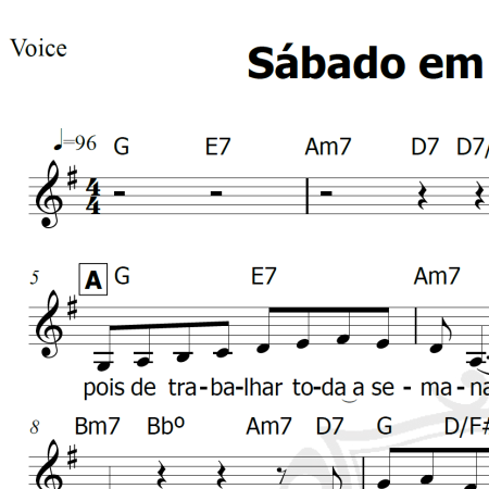 Sábado em Copacabana - Dorival Caymmi - Piano/Vocal