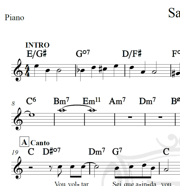 Sabiá - Tom Jobim e Chico Buarque - Piano/Vocal
