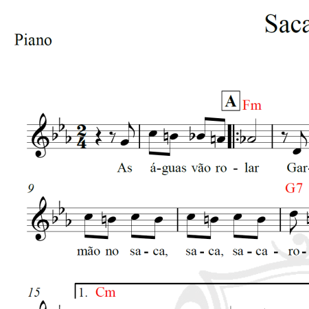 Saca-rolha - Piano/Vocal
