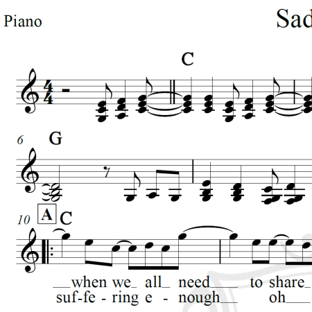 Sad songs - Elton John - Piano/Vocal