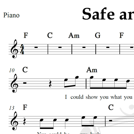Safe and sound - Capital Cities - Piano/Vocal
