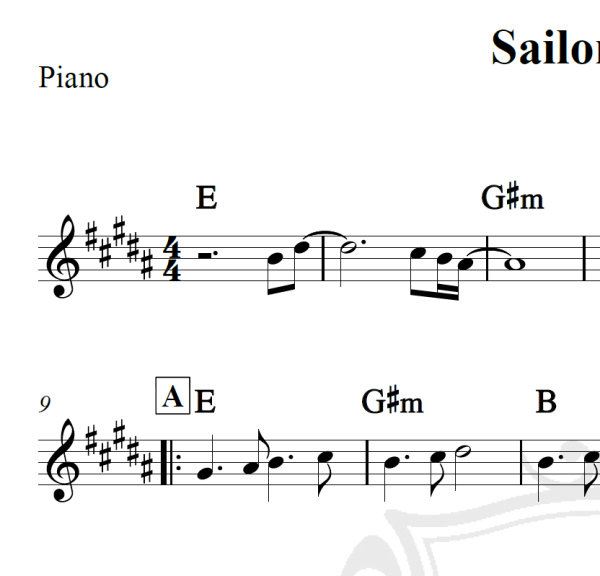 Sailor Song - Gigi Perez - Piano