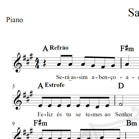 Salmo do matrimônio - Piano/Vocal