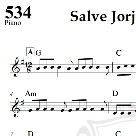 Salve Jorje (Exército) - Piano