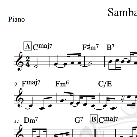 Samba de Orly - Chico Buarque - Piano