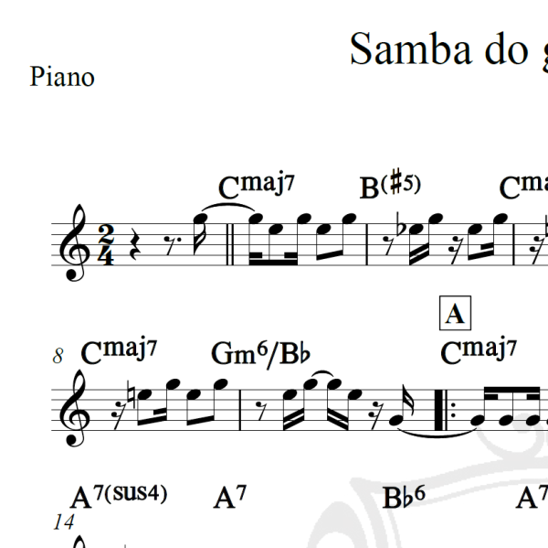 Samba do grande amor - Chico Buarque - Piano