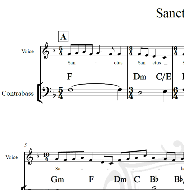 Sanctus VIII - Piano/Vocal