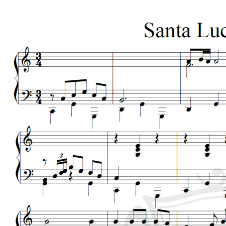 Santa Lucia Luntana - Piano