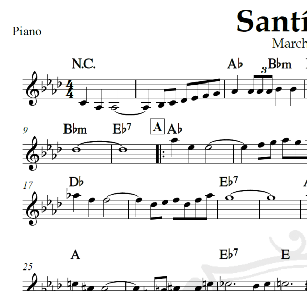 Santíssima - Piano