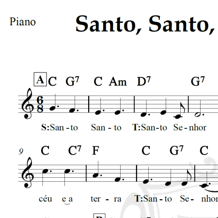 Santo, Santo, Santo, Senhor - Piano/Vocal