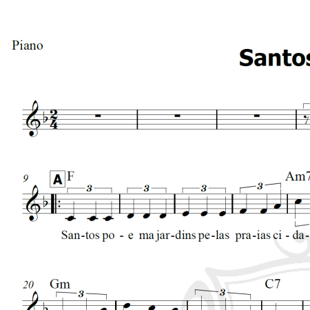 Santos poema - Piano/Vocal
