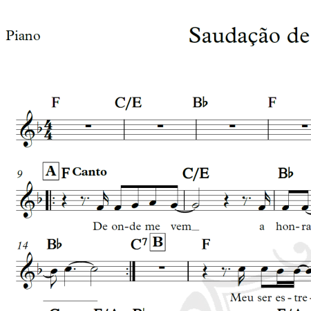 Saudação de Isabel a Maria - Piano/Vocal