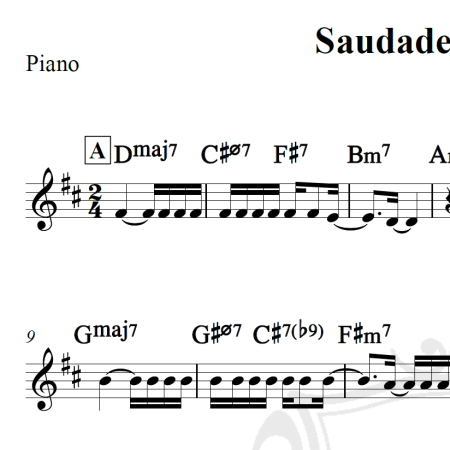 Saudade da Bahia - Dorival Caymmi - Piano