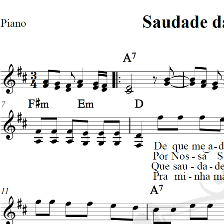 Saudade da minha terra - Chitãozinho e Xororó - Piano/Vocal