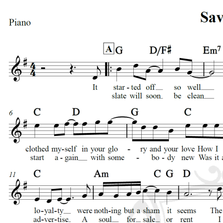 Save me - Queen - Piano/Vocal