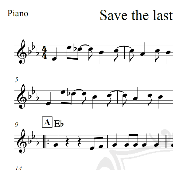 Save the last dance for me - Michael Bubblé - Piano