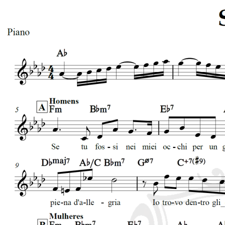 Se (Cinema Paradiso) - Piano/Vocal