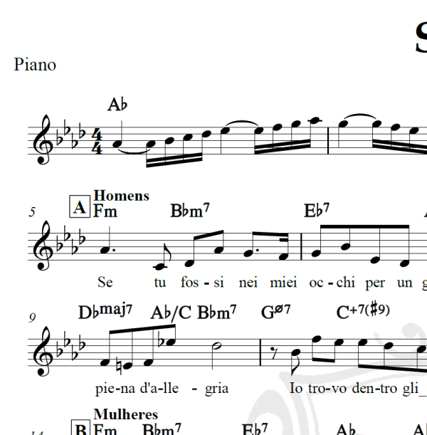 Se (Cinema Paradiso) - Piano/Vocal