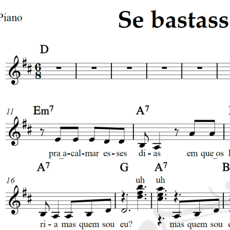 Se bastasse uma canção - Padre Fábio de Melo - Piano/Vocal