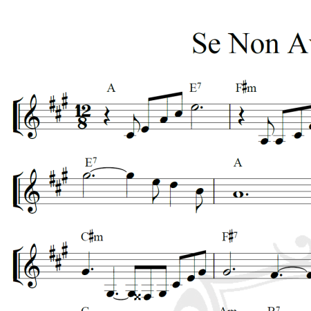 Se Non Avessi Più Te - Piano