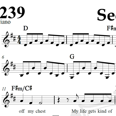 Secrets - One Republic - Piano/Vocal