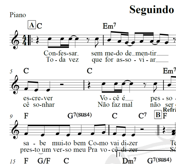 Seguindo o trem azul - Roupa Nova - Piano/Vocal