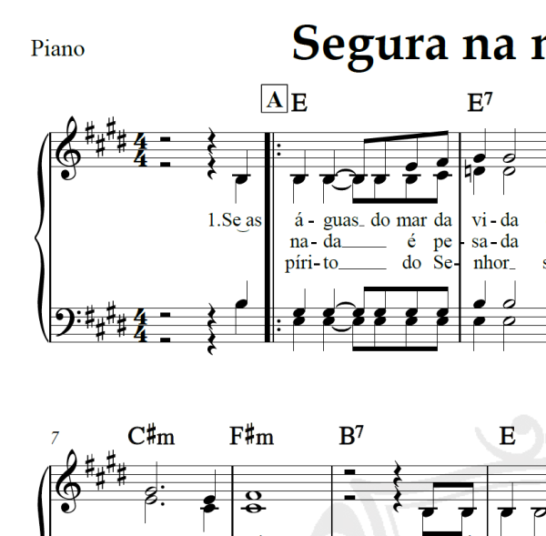 Segura na mão de Deus - Arranjo Coral