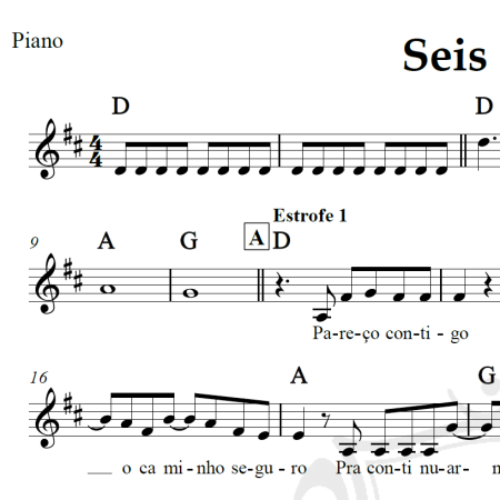 Seis e trinta - Jota Quest - Piano/Vocal