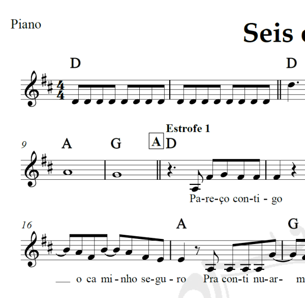 Seis e trinta - Jota Quest - Piano/Vocal