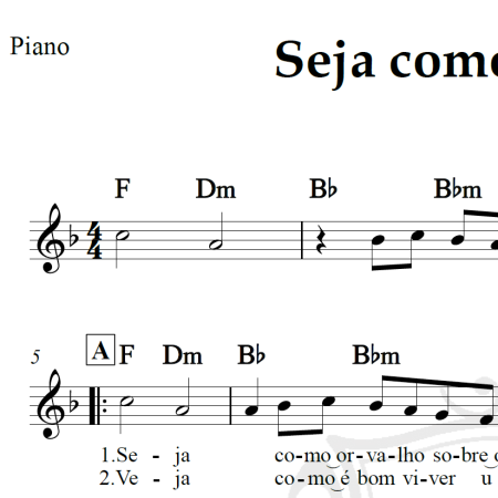 Seja como o orvalho - Piano/Vocal